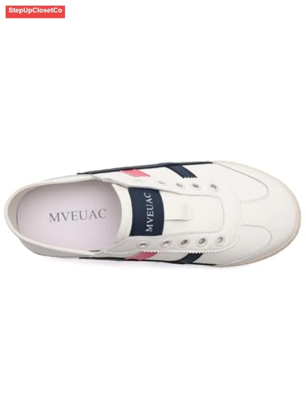 Women's Retro Slip-On Leather Fashion Sneakers Memory Foam Non-Slip Walking